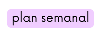 plan semanal